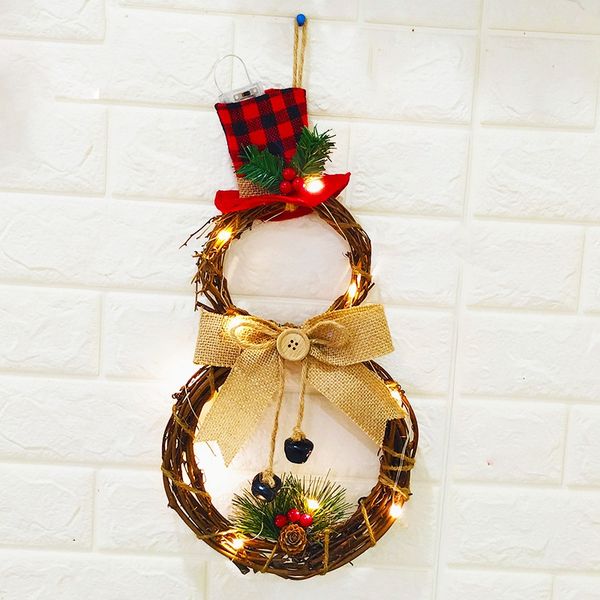 

christmas halloween led wreath hanging decoration household wreath wall door farmhouse decor round