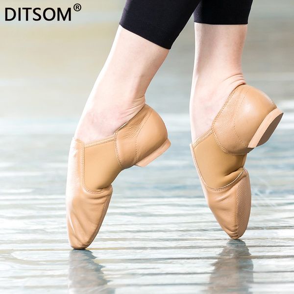 

natural leather stretch slip on jazz dance shoes for children women men soft exercise shoes ballet shoe dancing sneaker
