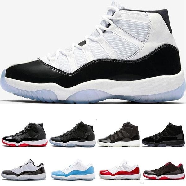 

with box 11 11s low high le cap and gown prom night blackout men women basketball shoes black stingray premium hc sneakers