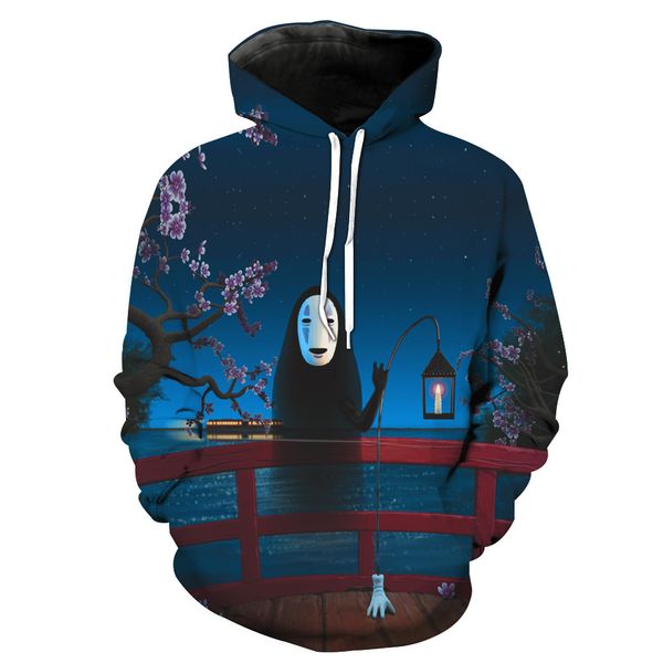 

NEW ARRIVAL Ghost Printing Pocket Casual Hoodie for Young Men Designer Hoodies Fashion Hipster Men and Women Sweatshirt Loose Version