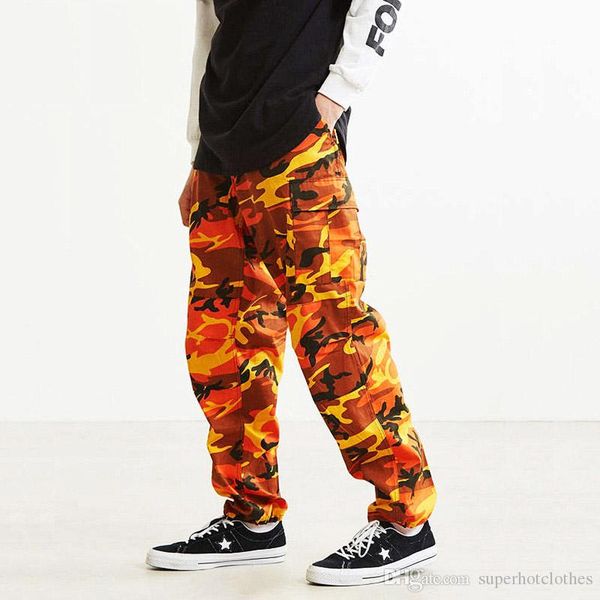 

8 цвет камуфляж брюки-карго мужская мода мешковатые тактические брюки хип-хоп повседневные мульти карманы брюки камуфляж уличная одежда 2018, Black