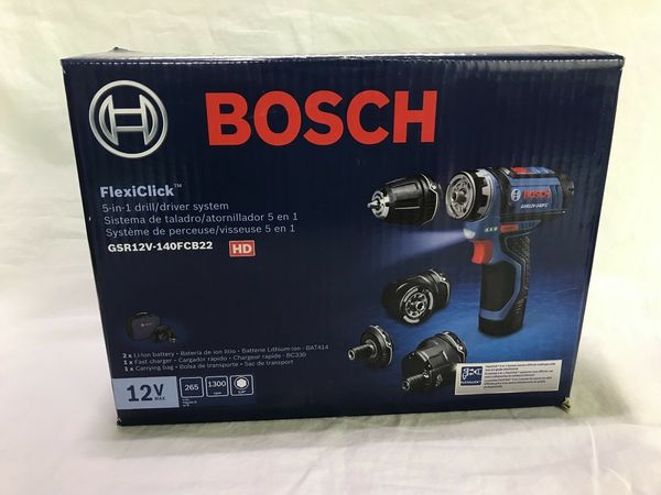 

Bosch GSR12V140FCB 12V Max FlexiClick 5-в-1 система дрели / шуруповерта (новая в коробке)