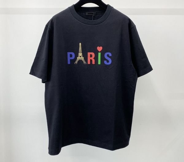 

men's t-shirts 20ss mens t shirt paris men women black white summer, White;black