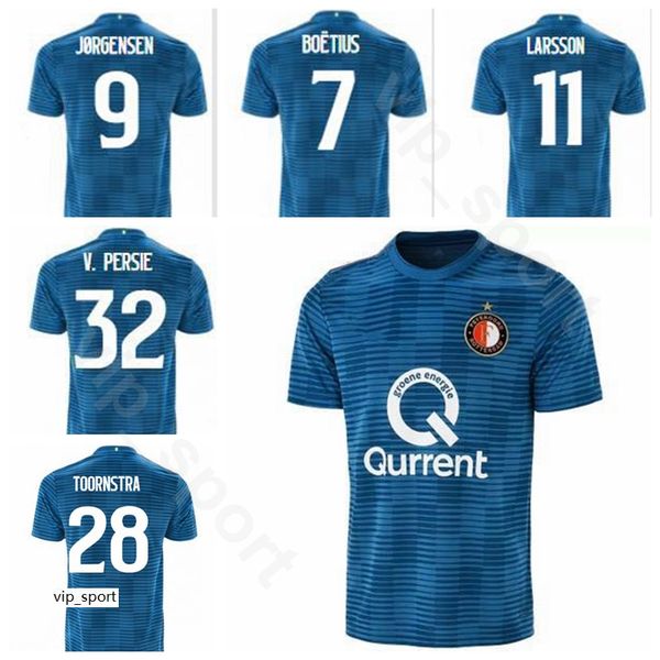 

Men Feyenoord 11 LARSSON Jersey 18 19 Season Soccer 8 CLASIE 4 ST.JUSTE 15 MALACIA 1 VERMEER Football Shirt Kit Uniform
