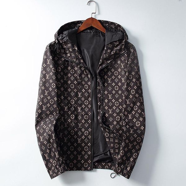 

long sleeve size m-3xl men's jacket zipper pocket men's hooded coat checkered jacket of mail, Black;brown