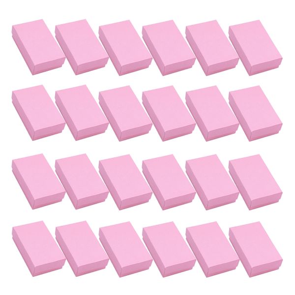 

24x colorful linen paper box velvet jewelry case ring container gifts box