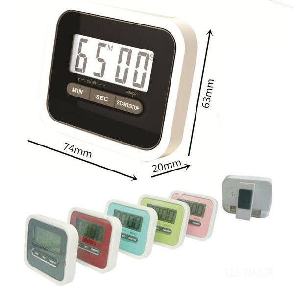 Regalo di Natale Cucina digitale Conto alla rovescia/Conto alla rovescia Display LCD Timer/orologio Sveglia con clip magnetica SN2973