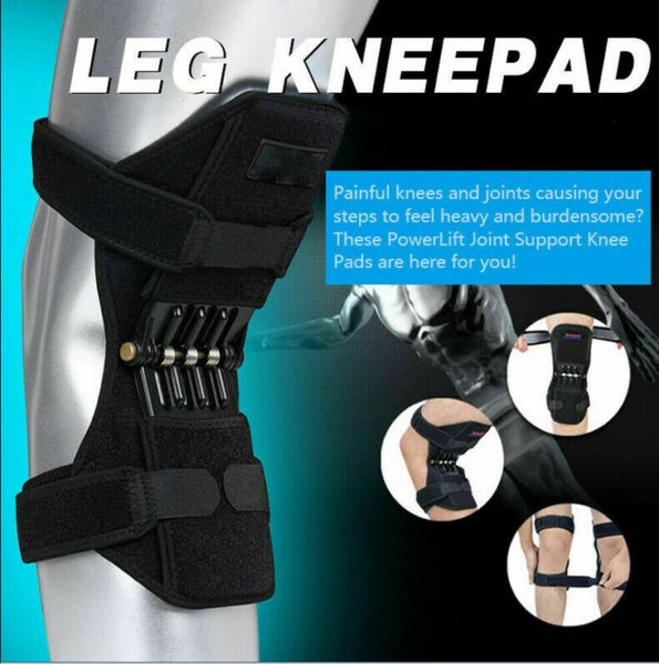 

1pc power lift joint support knee brace rebound spring force running knee pad, Black;gray