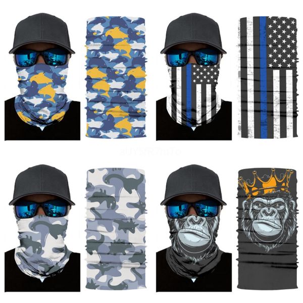 

2020 windproof tactical army camo triangle skull scarf sports face mask fishing cycling running neck gaiter er magic party m #619#201, Blue;black