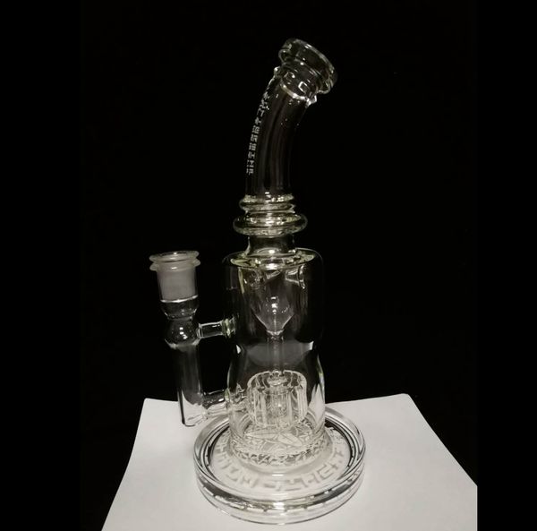 TikTok Torus Cam Bongs Torus Recycler sigara cam Su Borusu Bongs fab yumurta kurulamak cam Nargile 14.4 mm Joint kuleleri