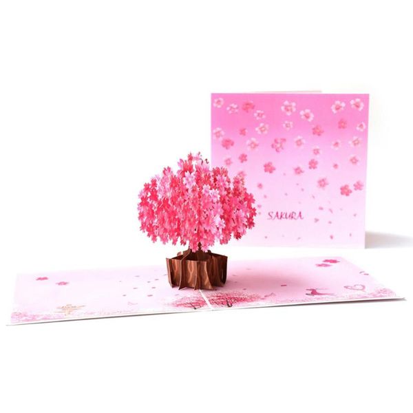 

3d 1pcs handmade pops up flower greeting cards stereo greeting card for birthday valentine' day party wedding decoration