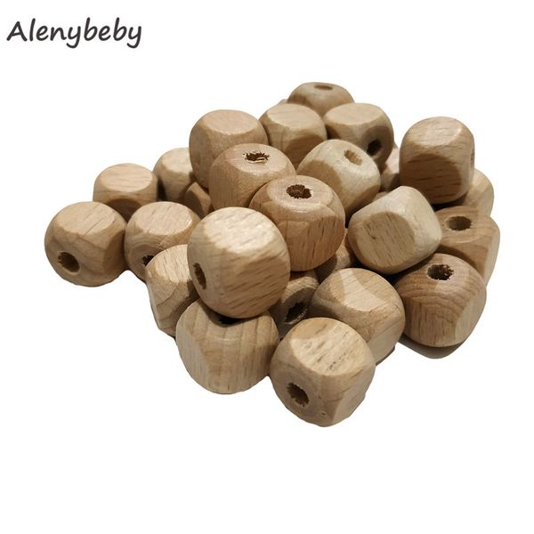 

cube деревянные квадратные бусины прорезыватель 12мм натурального бука деревянные бусины для изготовления ювелирных изделий diy продукт детс