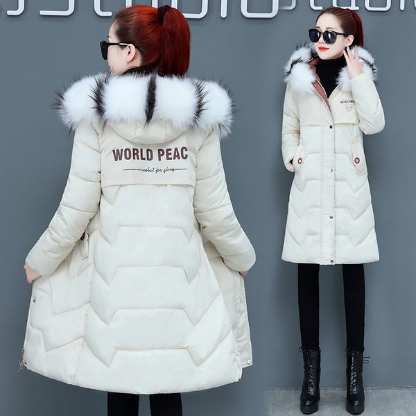 

autumn winter new jacket women hooded fashion parka high korean quality warm thicken outwear female coat parkas plus size f1075, Black