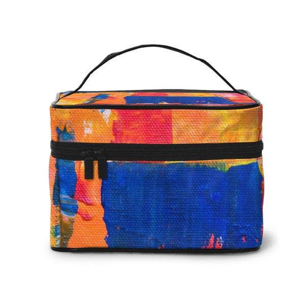 

a makeup bag wash bag receptacle cosmetic abstract painting (25