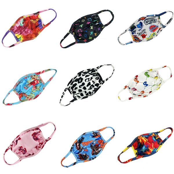 

drop shipping fashion party designer printed face mask fun fancy dress washable mouth muffle mask reusable dust warm windproof cotton #, Black