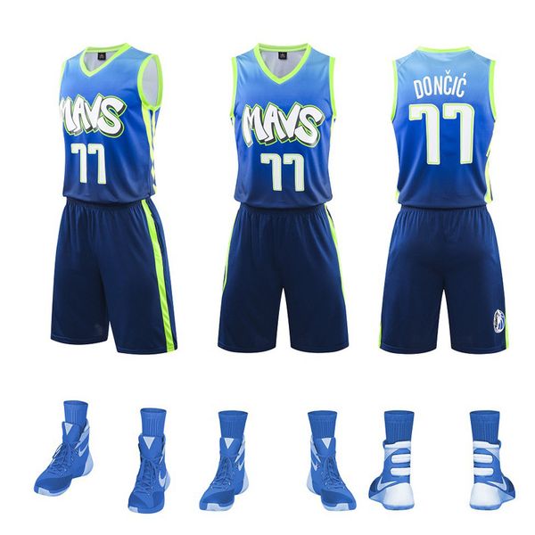 

wholesale and retail american basketball jersey 77#(doncic) super star custom clothing outdoor sports summer wear for big children