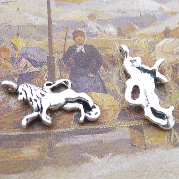 

a4559 28*16mm lion ancient silver combine gold product parts 100 individual / package 2.3 g, Bronze;silver