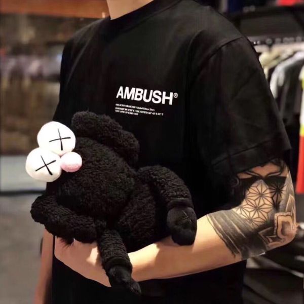 

ambush mens designer ambush t shirt short-sleeved t-shirt ambush hip-hop loose casual printing rap fashion brand, White;black
