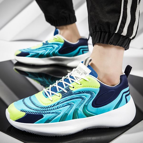 

men shoes casual shoes men fashions male mesh sneakers breathable zapatillas hombre blue running sport blade, Black