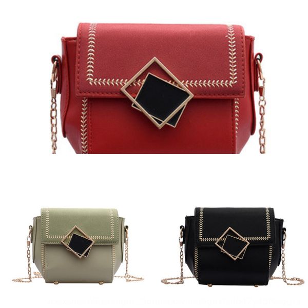 

female 2019 shoulder fashionable shoulder small square female messenger bag chain small square bag, White