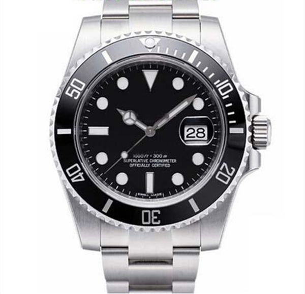 

luxury mens watch 116610 40mm ceramic bezel automatic mechanical watch stainless steel waterproof luminous sapphire wristwatch, Slivery;brown