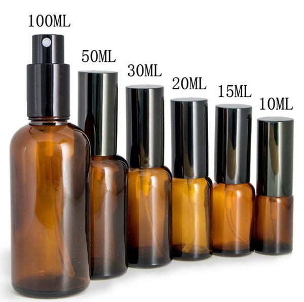 

fast shipping 10ml 15ml 20ml 30ml 50ml 100ml portable essential oil liquid perfume bottle empty atomizer makeup sprayer bottle for sale