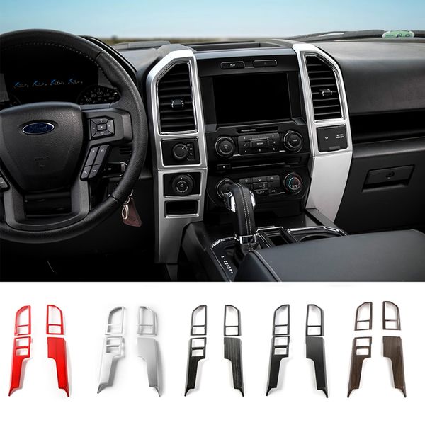 Central Contral Uscita Aria Condizionata Vent Cover Trim Frame Cruscotto Pannello Fit per Ford F150 2015+ Car Styling