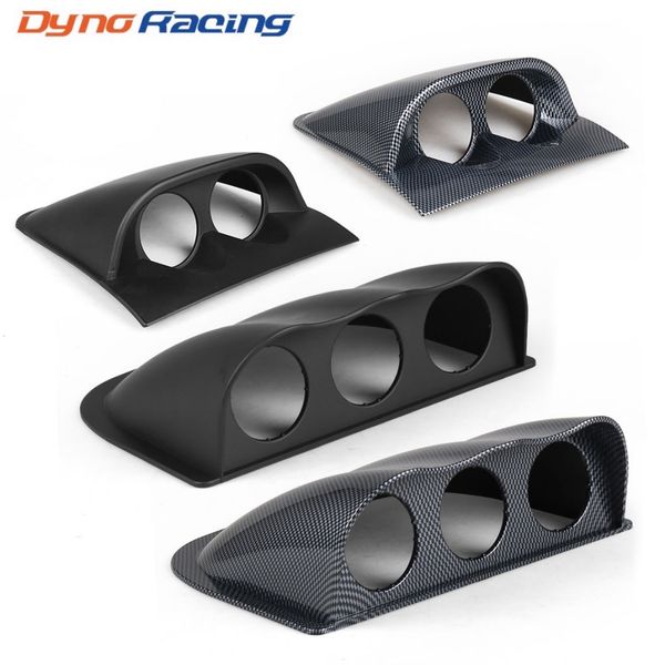 

universal black carbon fiber 2 inch 52mm dash board dual triple gauge pod color gauge holder mount holder