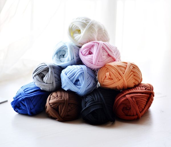 

cloth strip line handmade thick crochet thread bag carpet material 2pcs/lot, Black;white