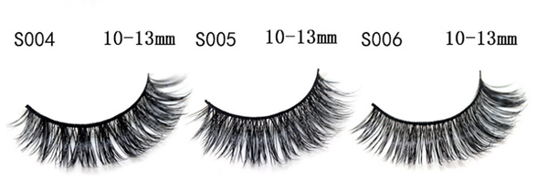 

natural slender eyelashes s004-06 series three pairs of packaged 3d mink false eyelashes charming