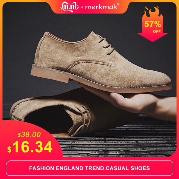 

merkmak fashion england trend casual shoes men flock oxford wedding leather dress men flats waterproof shoes plus siz, Black