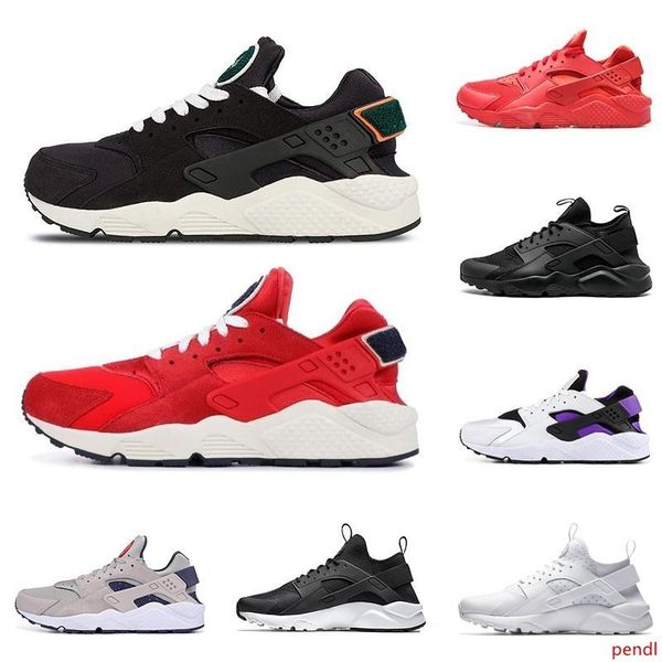 

2020 sale huarache running shoes for men women varsity jacket purple punch triple black white pink mens trainer sports sneakers