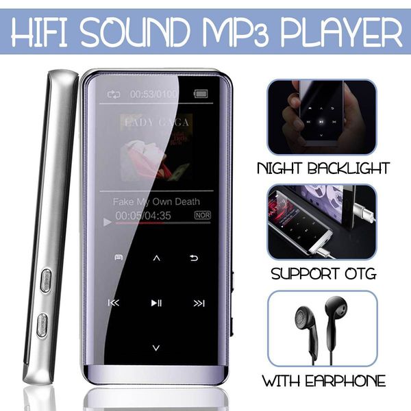 

mp3 players 8g 16g portable touch screen lossless support otg video fm radio e-book reading music player with earphone