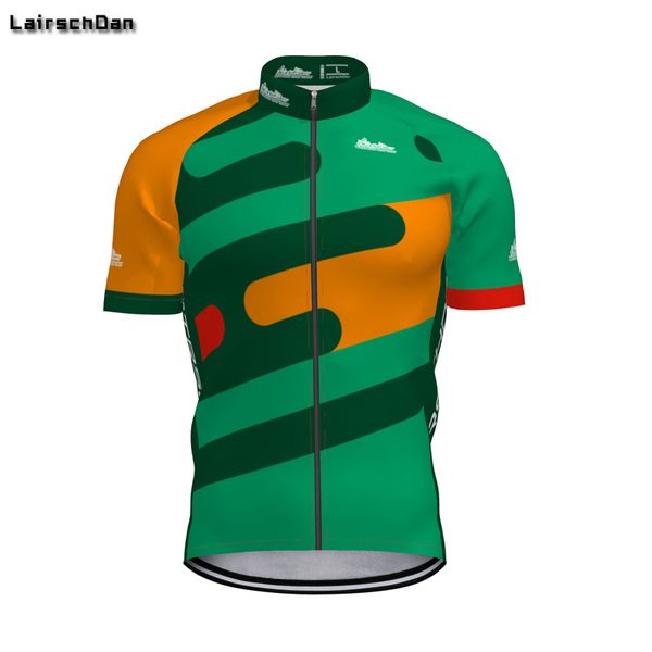 

lairschdan 2020 men new green quick dry cycling jersey short sleeve mtb road racing bicycle shirt hombre verano, Black;red