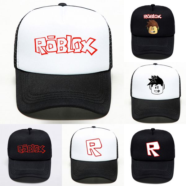

6 styles game roblox cartoon kids sun baseball cap hip hop hats boy girl caps for children birthday gift souvenir ems jy514, Yellow