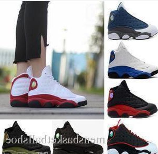 

2019 13 13s mens basketball shoes black cat wheat bred chicago love respect playoffs sport shoes size 41-47