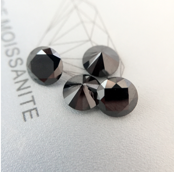 

custom order of 100pcs 3mm,100pcs 4 mm, 100pcs 5 mm black moissanite, Golden;silver