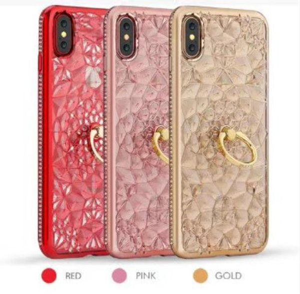 

factory price new crystal soft protective ring rubber slim case cover for iphone 6 7 8 plus x with kickstand