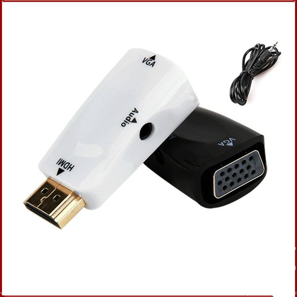 

hd1080p hdmi to vga video converter male-female with audio cable video adapter
