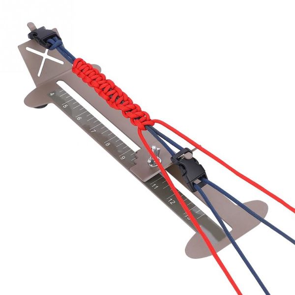 

paracord bracelet knitting tool adjustable paracord jig bracelet steel frame wristband maker with hanks buckles survival bracelets