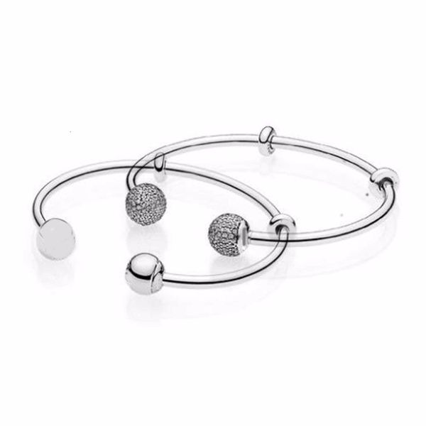 

mandy law 925 of 100% silver new signature cut-off bracelet open adjustment of european charm jewelry, Golden;silver