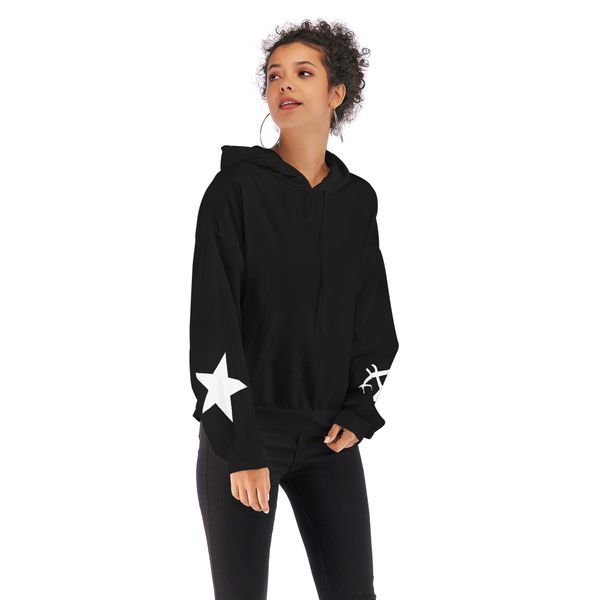 

womens designer college wind letter print sweater hooded solid color shirt womena 2m5v, Black;brown