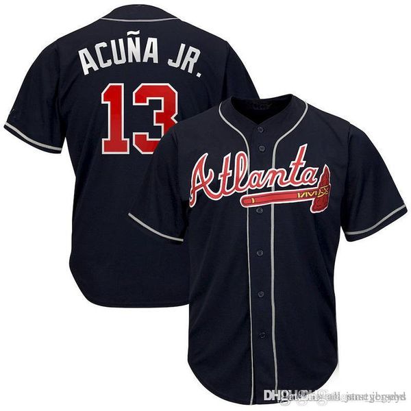 

Atlanta 13 Ronald Acuña Jr. Braves Baseball Jersey 44 Hank Aaron 10 Chipper Jones 7 Dansby Swanson 5 Freddie Freeman 3 Dale Murphy jerseys