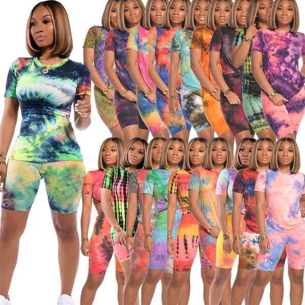 

дизайнеѬ женин двђкђонй пикиѬовка лео tracksuit lip tie dye t shirt top + калон 2 piece se, Gray