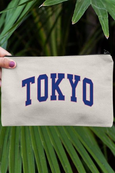 

angemiel clutch navy tokyo portfolio hand makeup bag, Silver