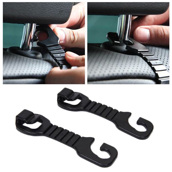 

1pc universal black car hanger auto bags creative hook car seat headrest hook