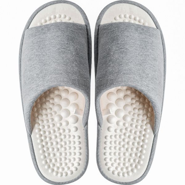 

2019 summer flat shoes men home massager slippers indoor healthy slipper breathable eva sole male casual slides sh022011m, Blue;gray