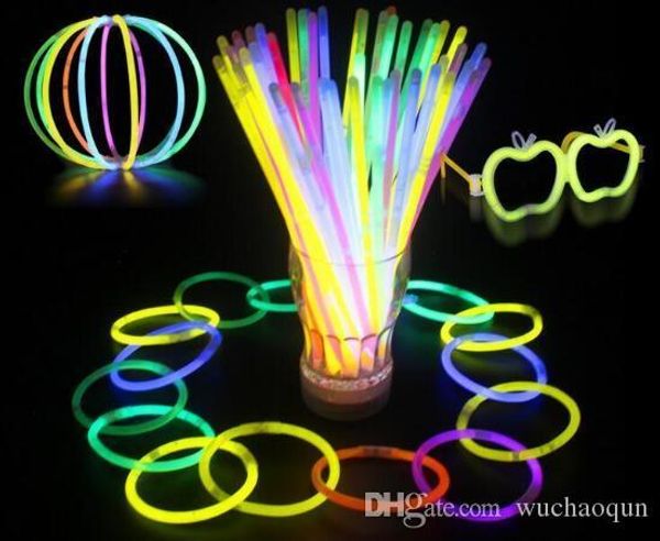 

горячие led glow стик браслет ожерелья неоновые партия мигающий свет стик wand игрушка новизны led вокальные concert sticks led cheer реквиз