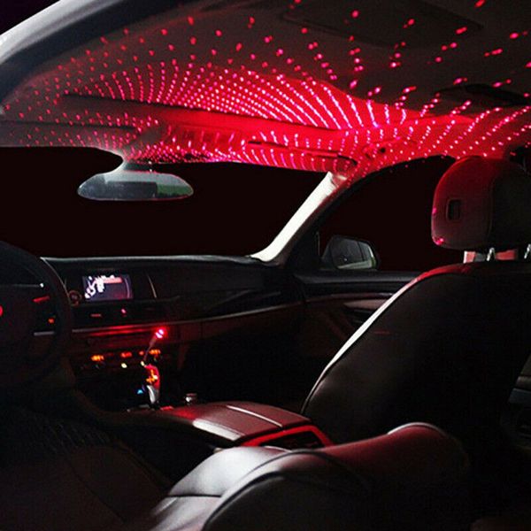 

romantic car usb roof star projector lights for all cars ceiling decorative interior atmosphere red&blue