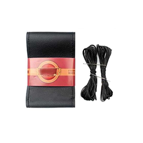 

sewing type steering wheel cover accessories interior decorative protective soft car odorless pu leather universal anti slip